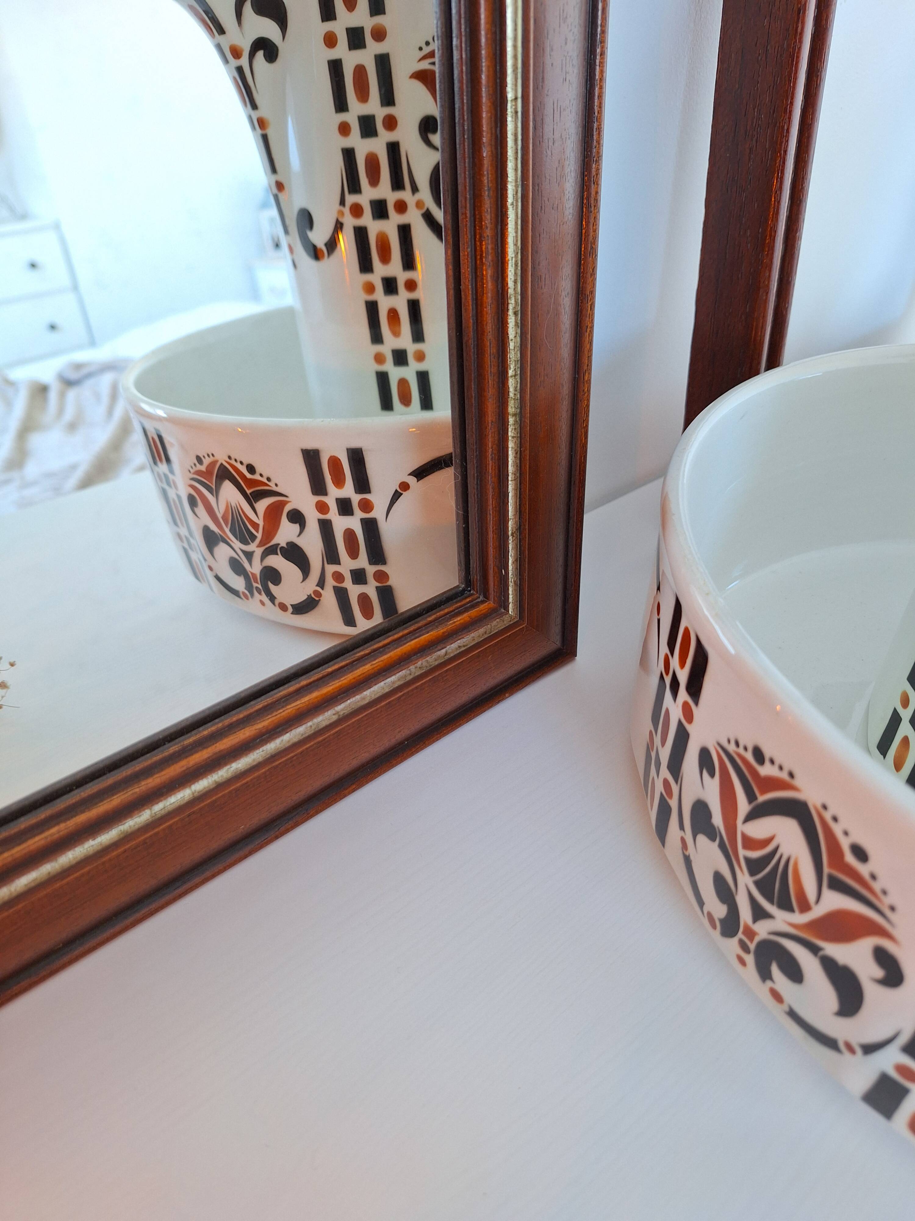 Vintage wooden mirror