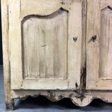 Old patinated painted wooden sideboard