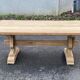 Renovated monastery dining table in solid oak from the 19th century, 200cm.
