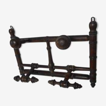 Porte manteau patère en bois , style bambou ancien