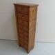 Antique pine filing cabinet with drawers