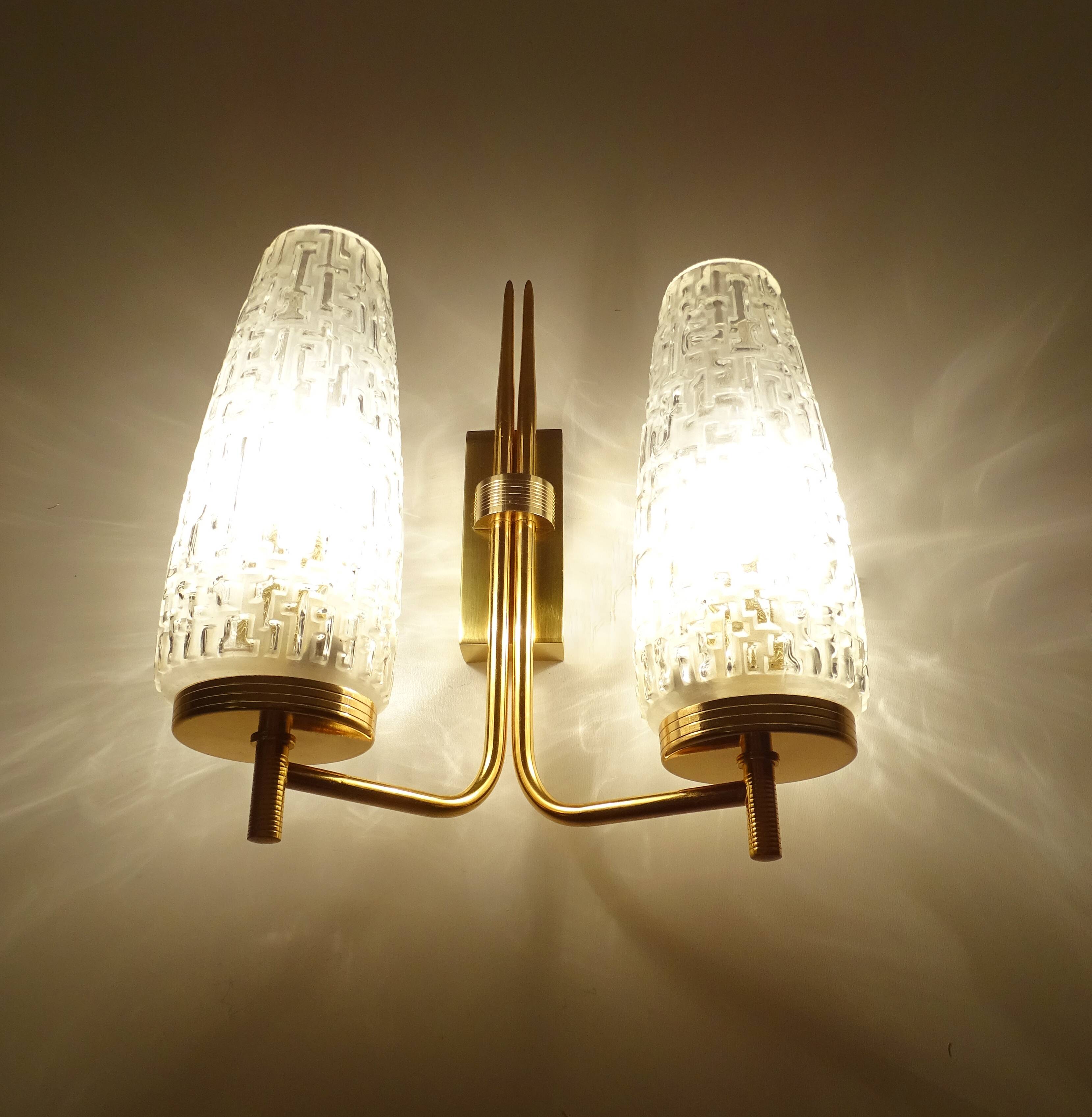 Vintage Glass Wall Light