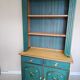 Rustic dresser with floral decor