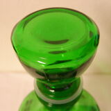 Liquor/digestive service in green and gold glass DELPRETE