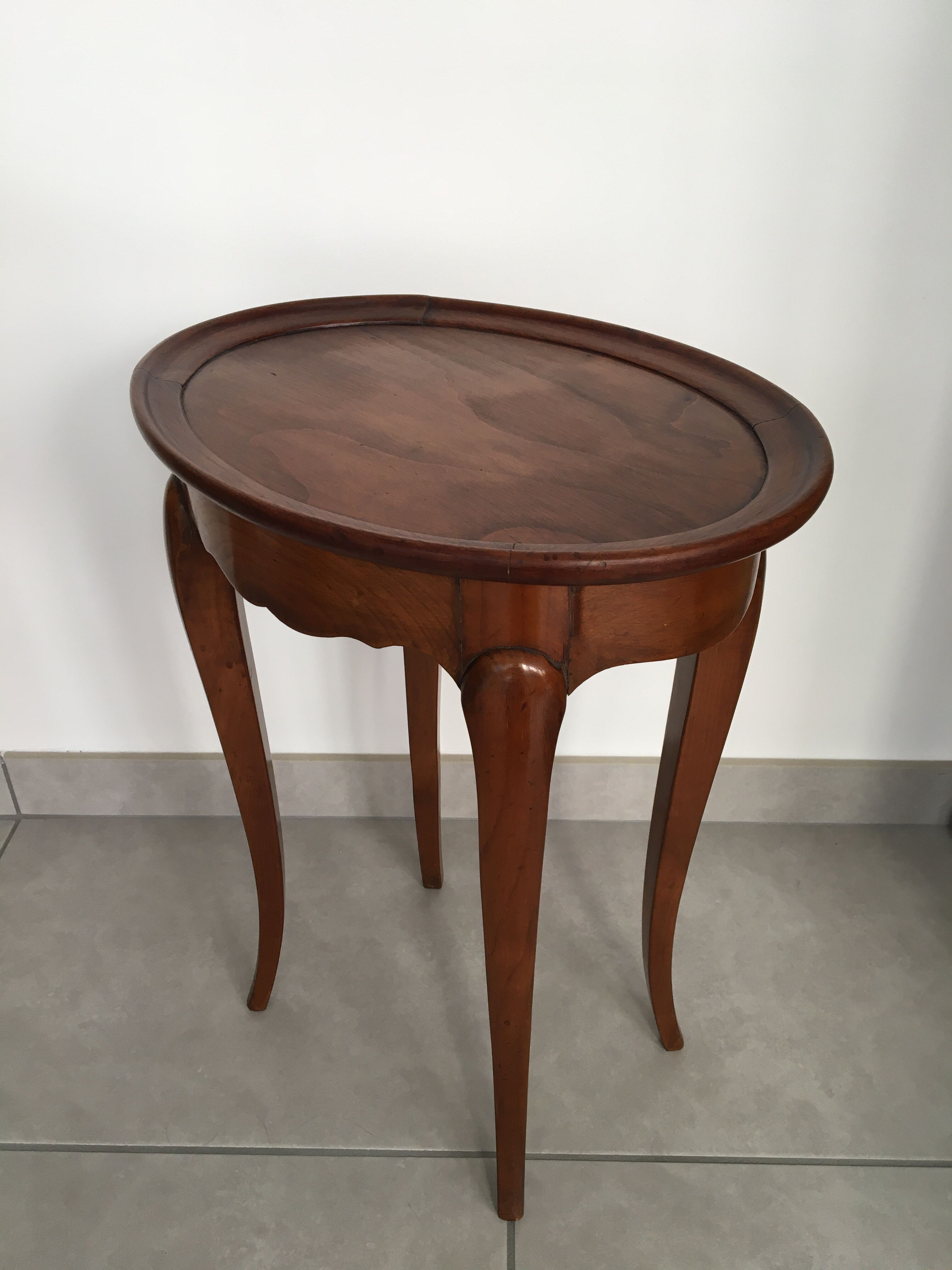 Oval side table