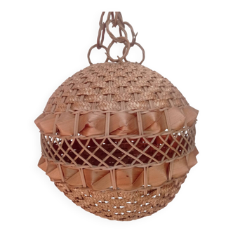 Vintage wicker lampshade