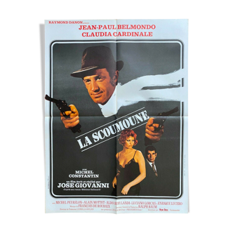 Cinema poster "La Scoumoune" Jean-Paul Belmondo, Claudia Cardinale 60x80cm 1972