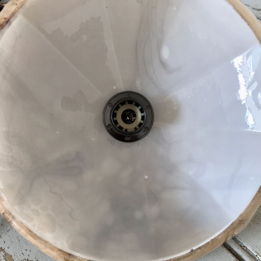 Marbled beige opaline pendant lamp