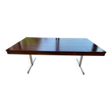 Desk that can serve as a dining table.
