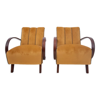 Art Deco armchairs by J. Halabala, Czech Republic, 1930s