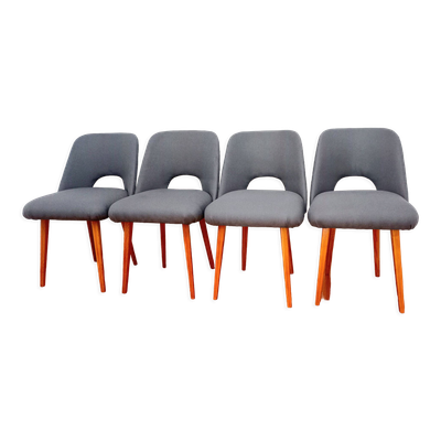 Ensemble de quatre chaises O. Haerdtl, Ton, Tchécoslovaquie, années 60