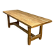 Solid pickled elm farmhouse table