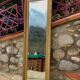 Napoleon III bevelled ice mirror 132x42cm
