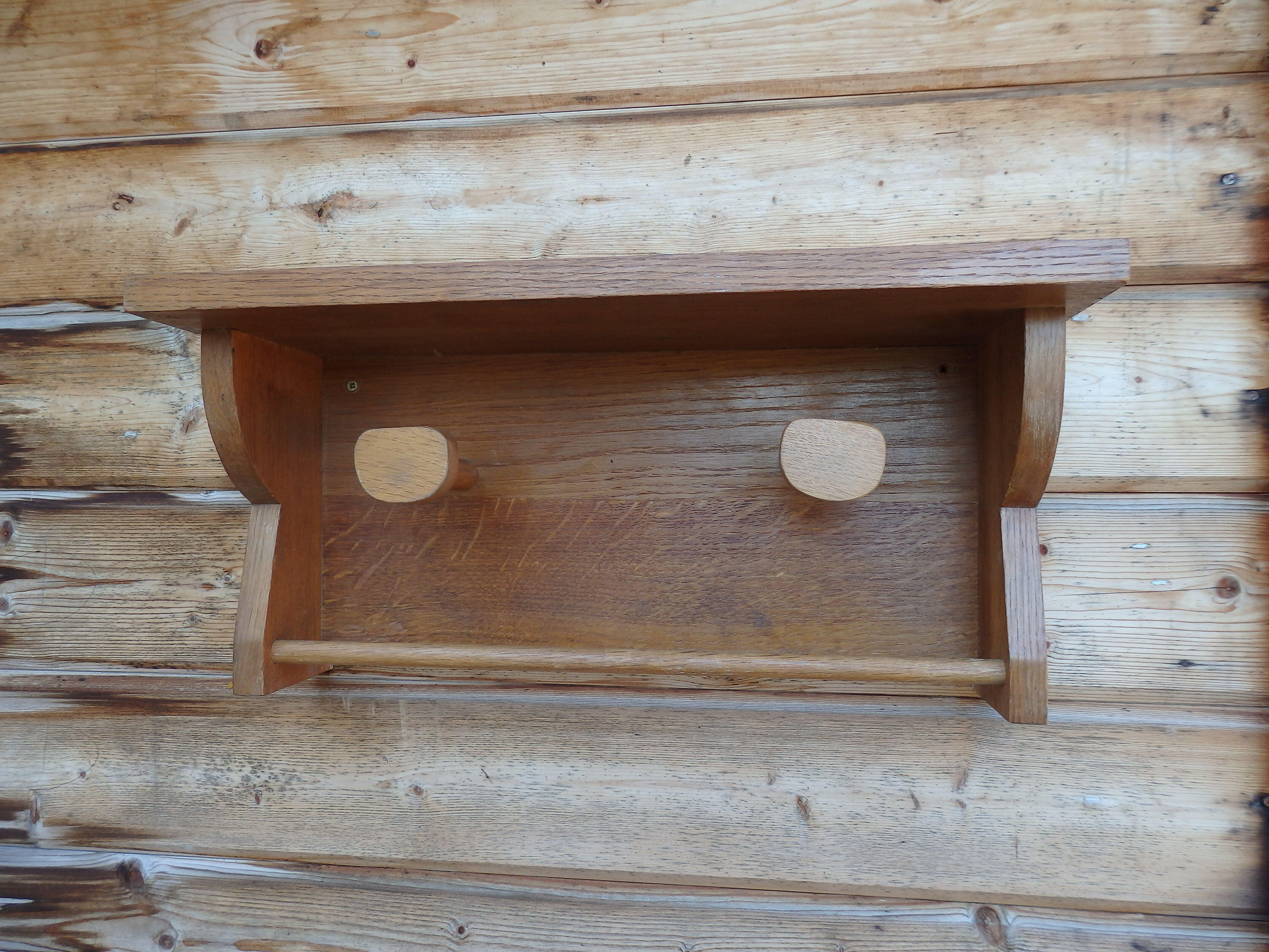 Vintage Scandinavian wall coat rack