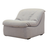 Italian Space Age Lounge Chair 1970s in Bouclé Fabric