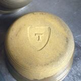 Set of 4 ramekins in semi-glazed sandstone, signed