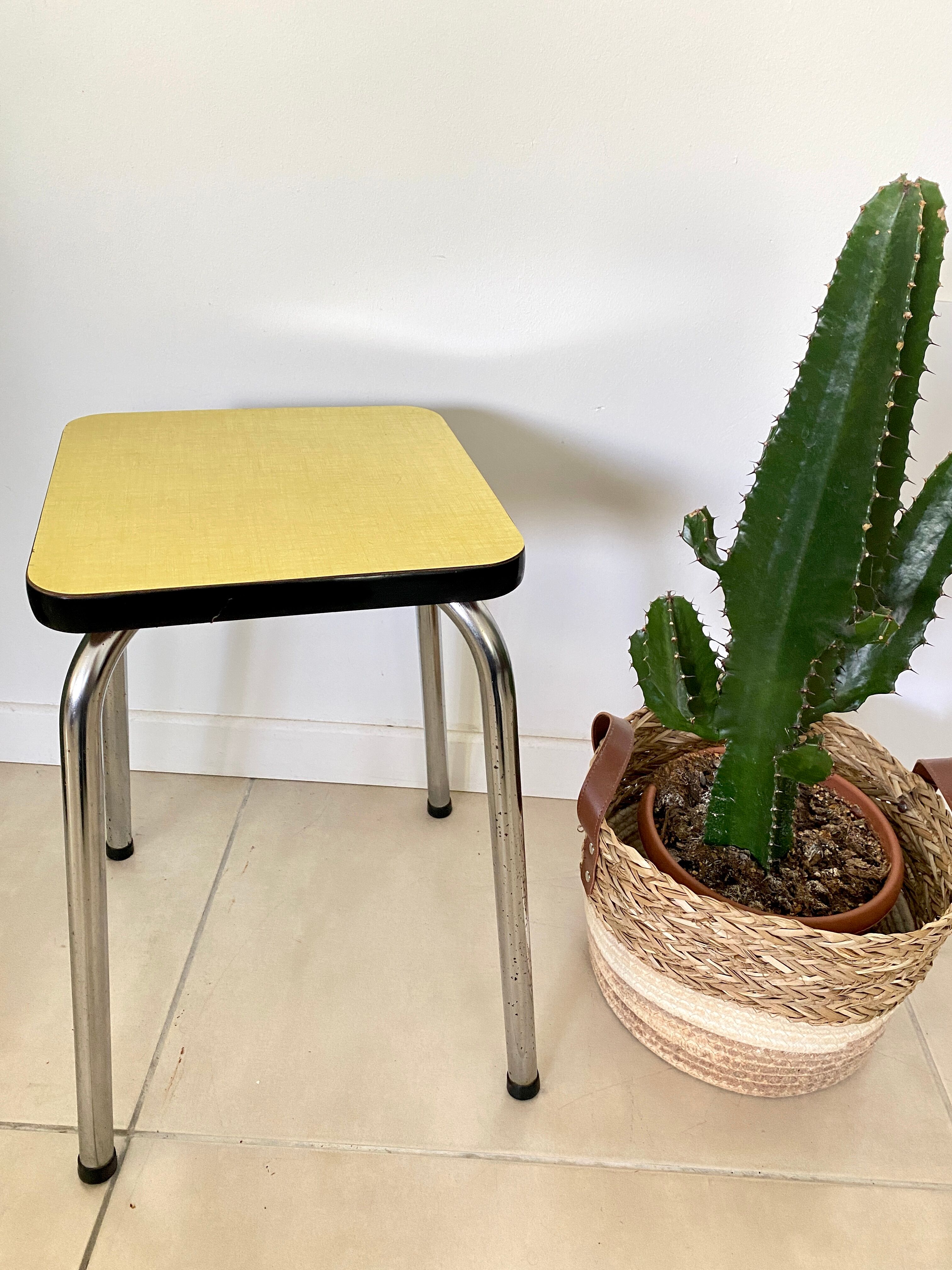 Yellow formica stool