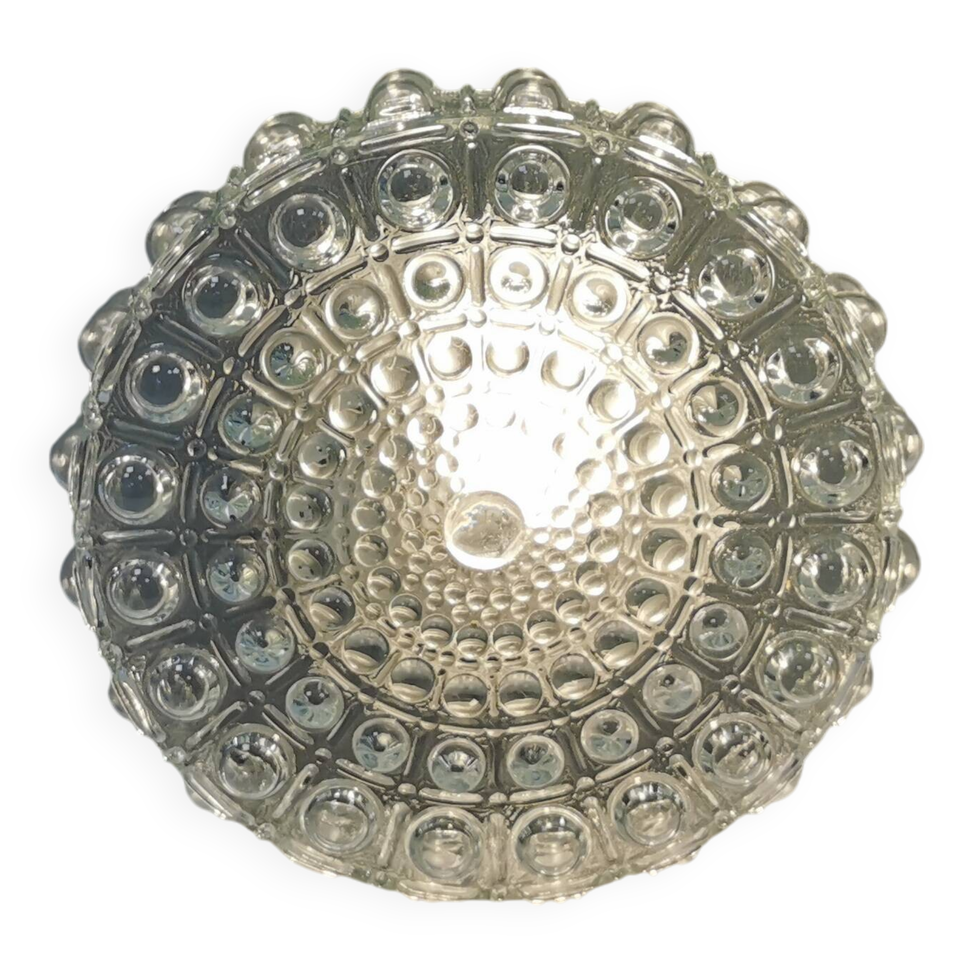Large ceiling lamp in bubble glass by Nordisk Solar Denmark 1970-80s