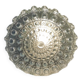 Grand plafonnier en verre bullé par Nordisk Solar Danemark années 1970-80