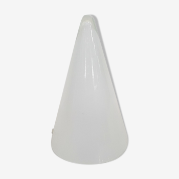 Milk glass pyramid table lamp "Teepee" by SCE France