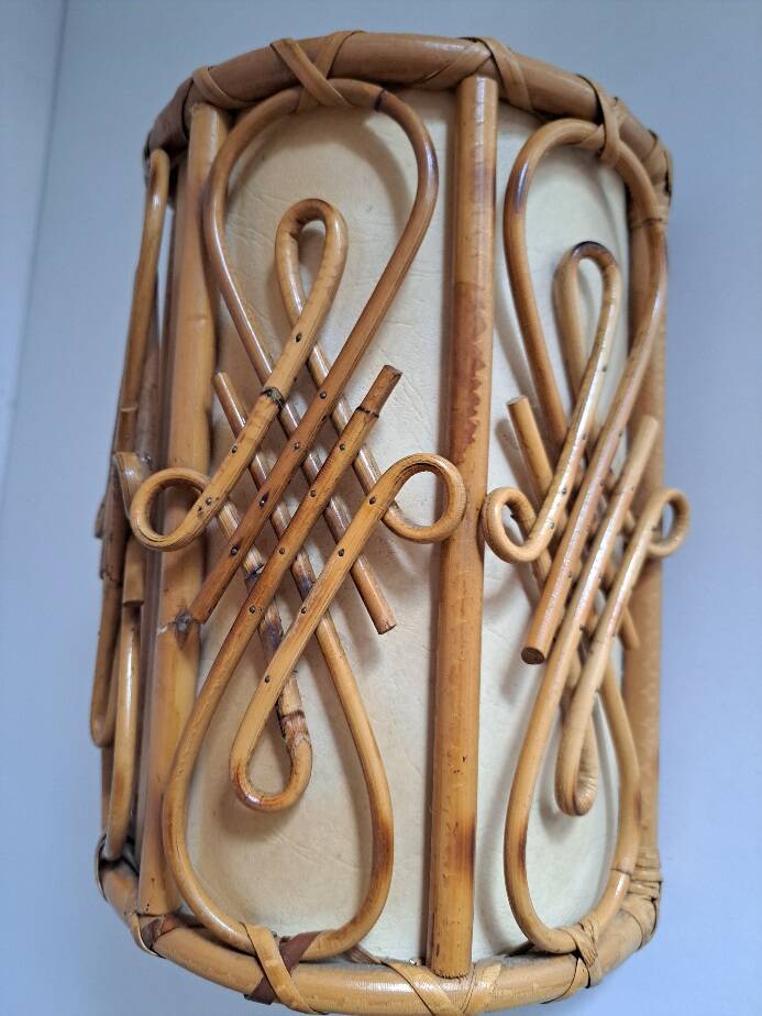 Vintage bamboo wall light