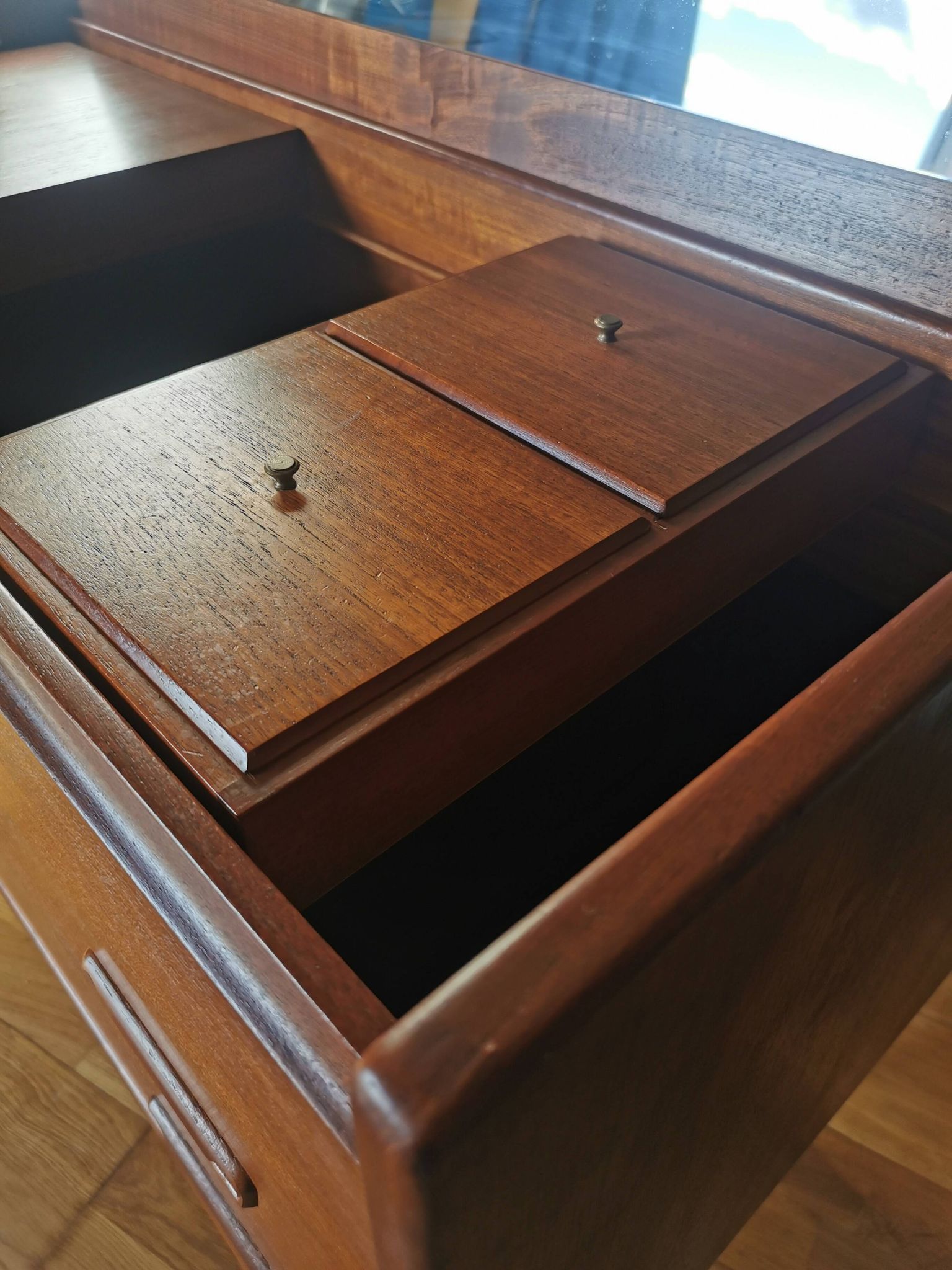 Scandinavian teak dresser by Arne Wahl Iversen for Brenderup.