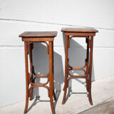 Curved wood trundle table