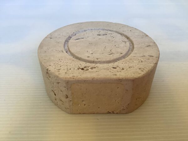 Vase soliflore travertin Fratelli Mannelli