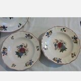 5 hollow plates Sarreguemines model Agreste