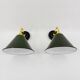 Enamelled sheet metal wall lights
