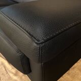 ROCHE BOBOIS Black leather sofa ULTIMATE model