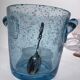 Biot blue bubble glass ice bucket
