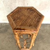 Rattan side table