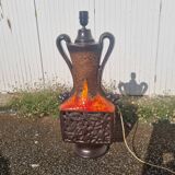 Lampe de sol de 1970, Abat-jour en laiton de mouton