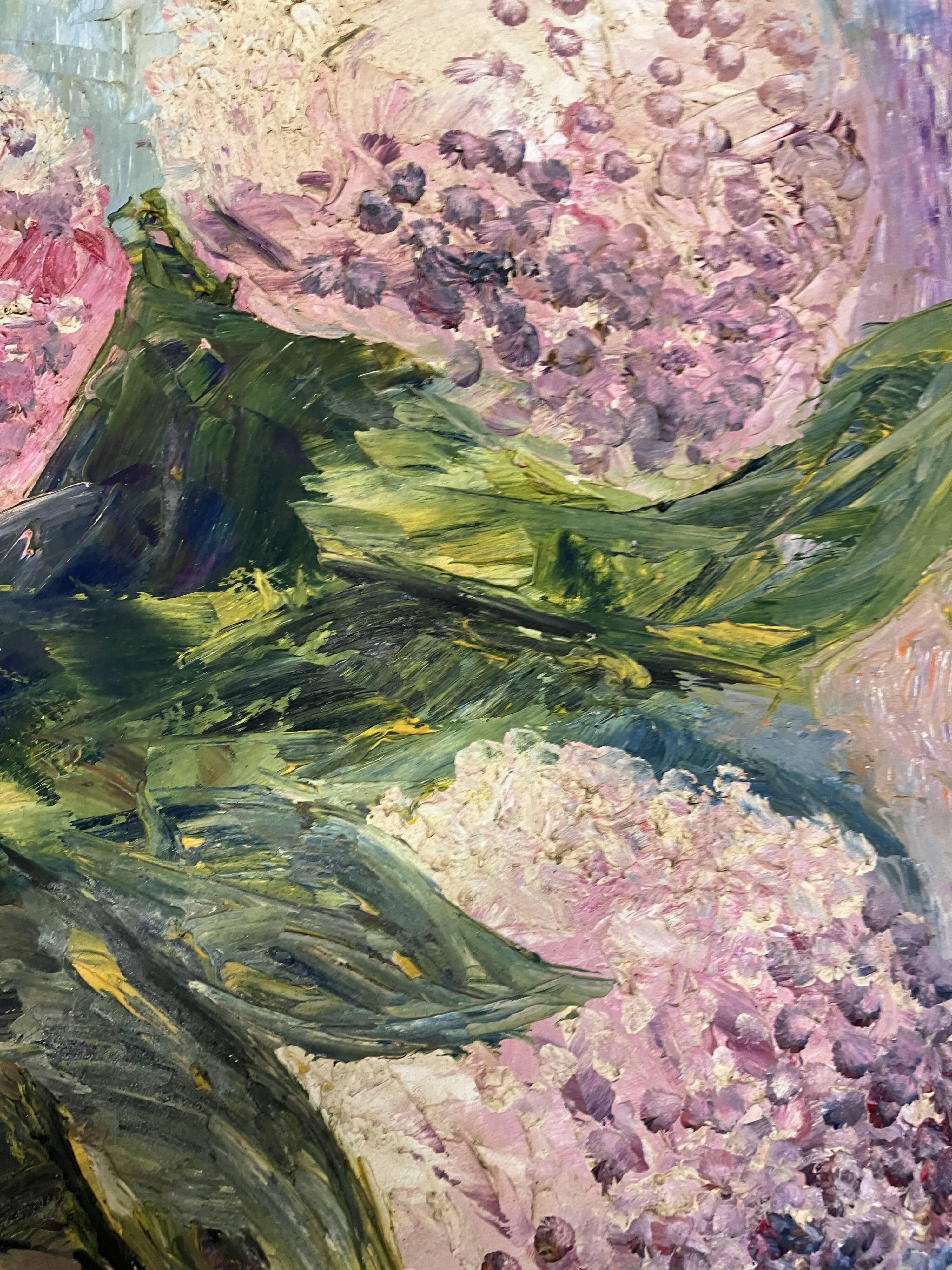 Oil on canvas Still Life with Flowers signed A. Bureau