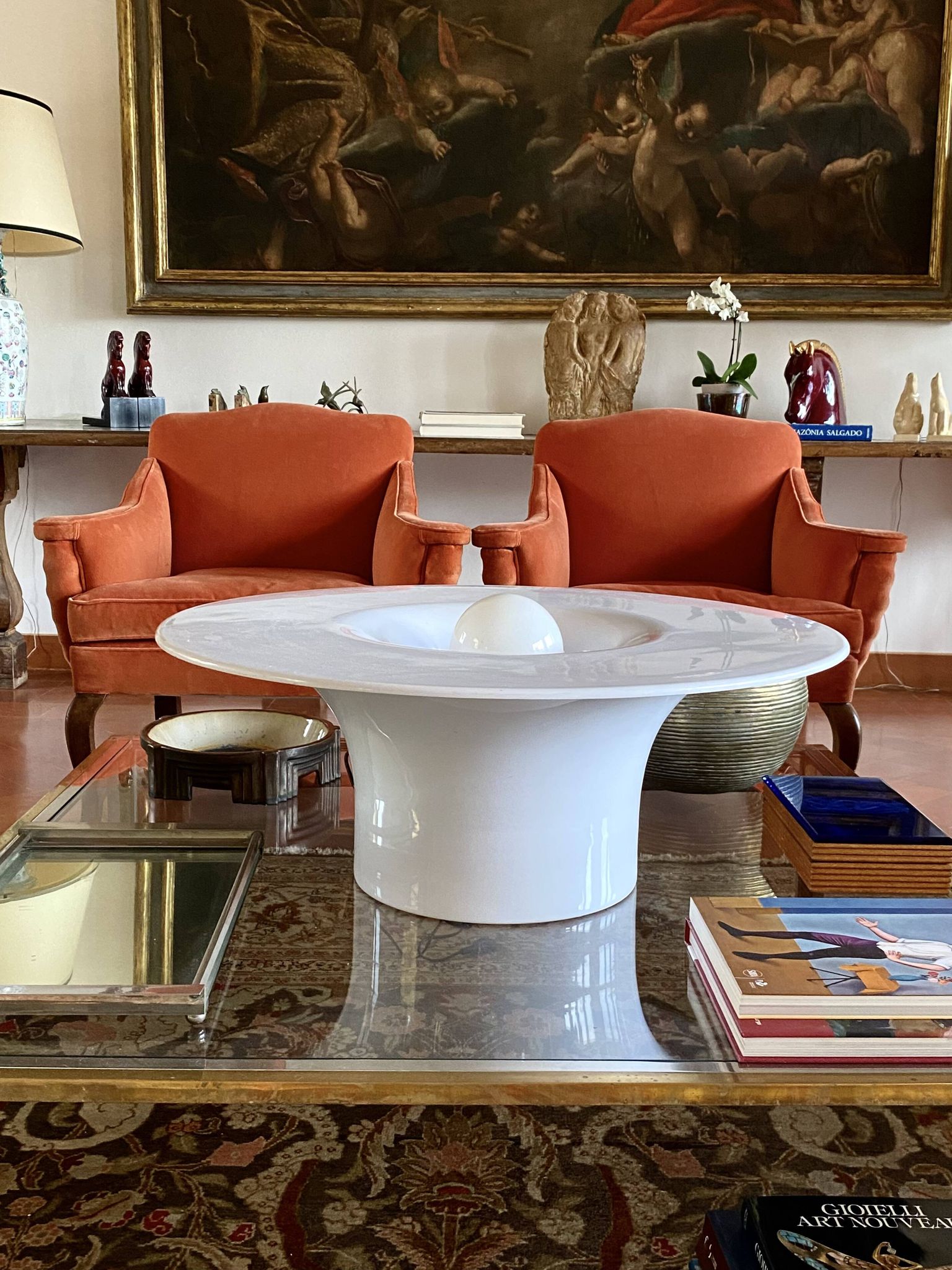 Lampadaire / lampe de table Space Age, Angelo Mangiarotti Italie années 1960