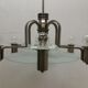 Lustre en métal fonctionnalisme Tchécoslovaquie 1930 art déco