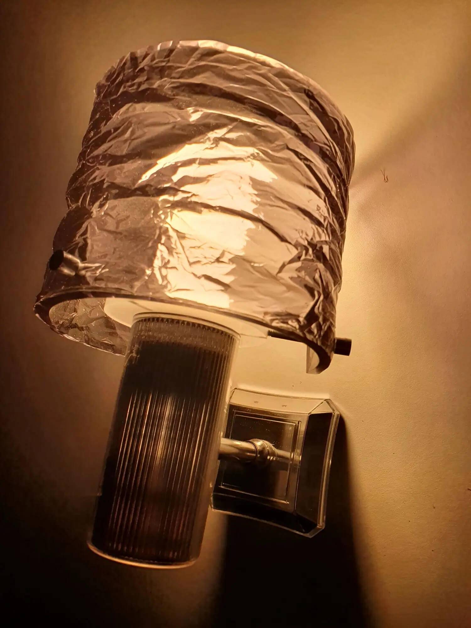Pair of purple wall lights from the 70s