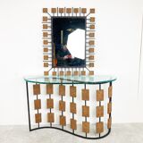Console and mirror by Mario Giani, 1970s