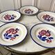 Set of 5 dessert plates gien model "cancale" 40s