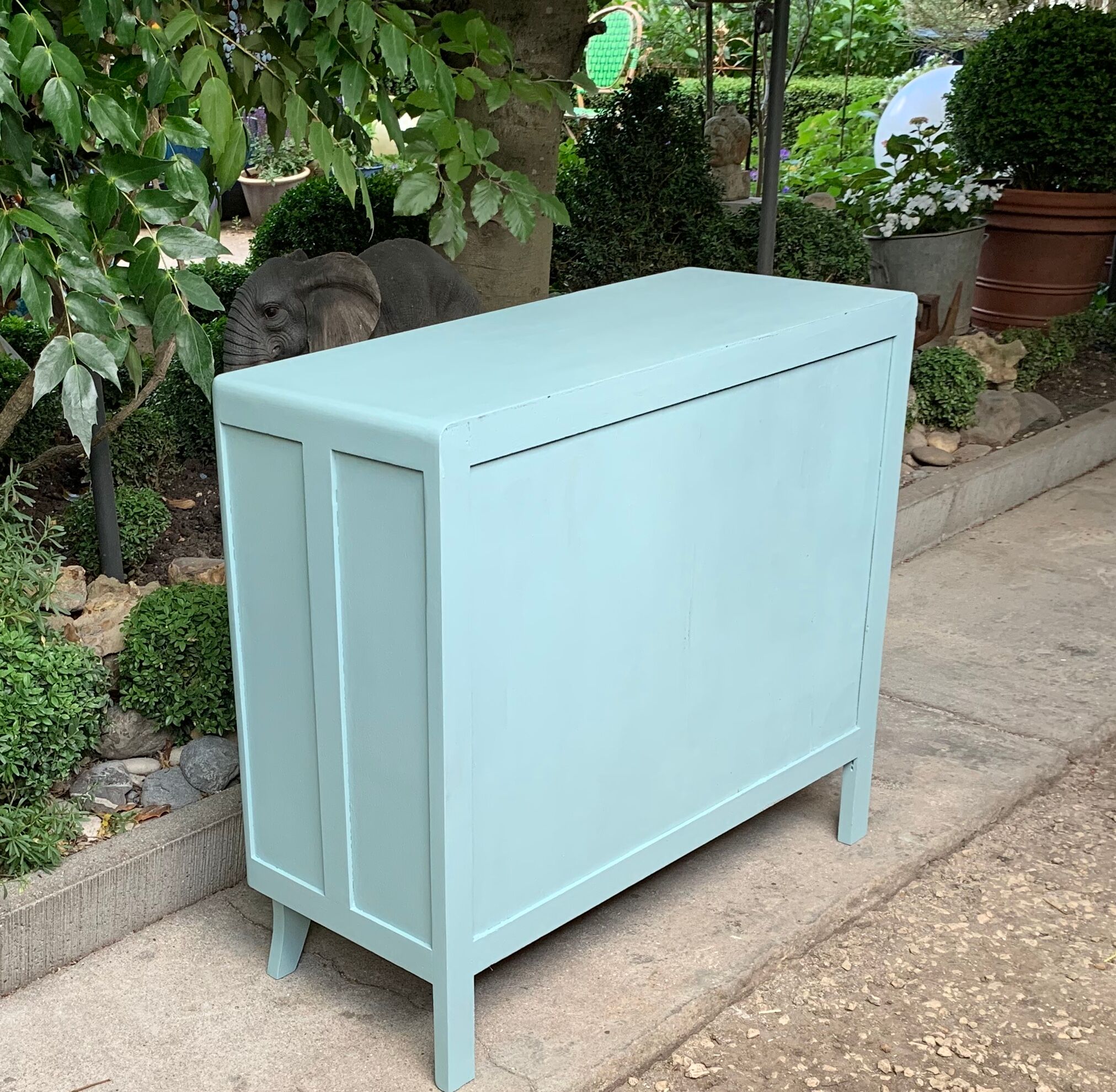 Commode Art déco bleu/vert grisé