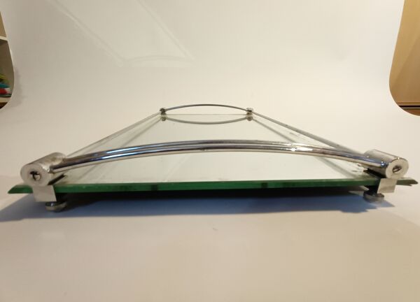 Plateau miroir au mercure biseauté 1940/50