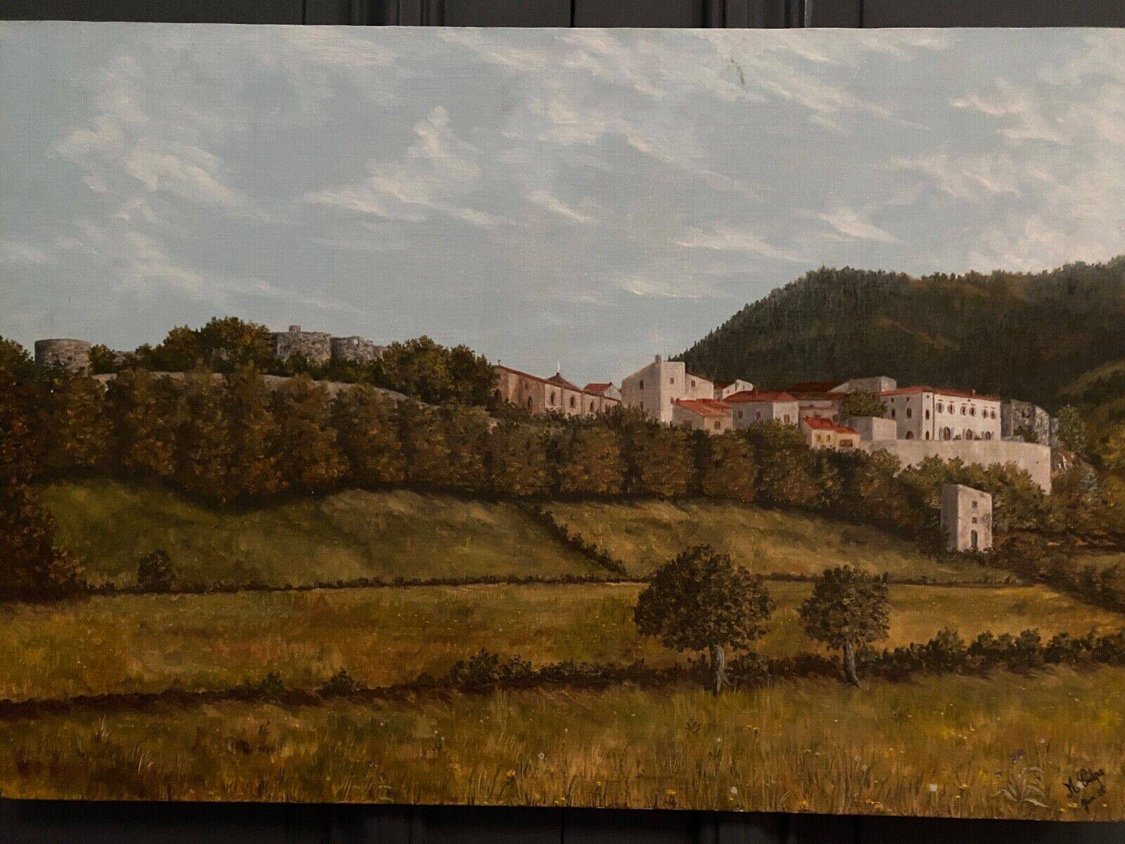 Oil on canvas by Michèle Culpo June 85 mountain landscape 20th century