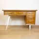 Bureau en chêne du milieu du siècle, Espagne, années 1950