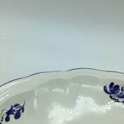Large blue fire plate 28 cm, Lunéville tradition
