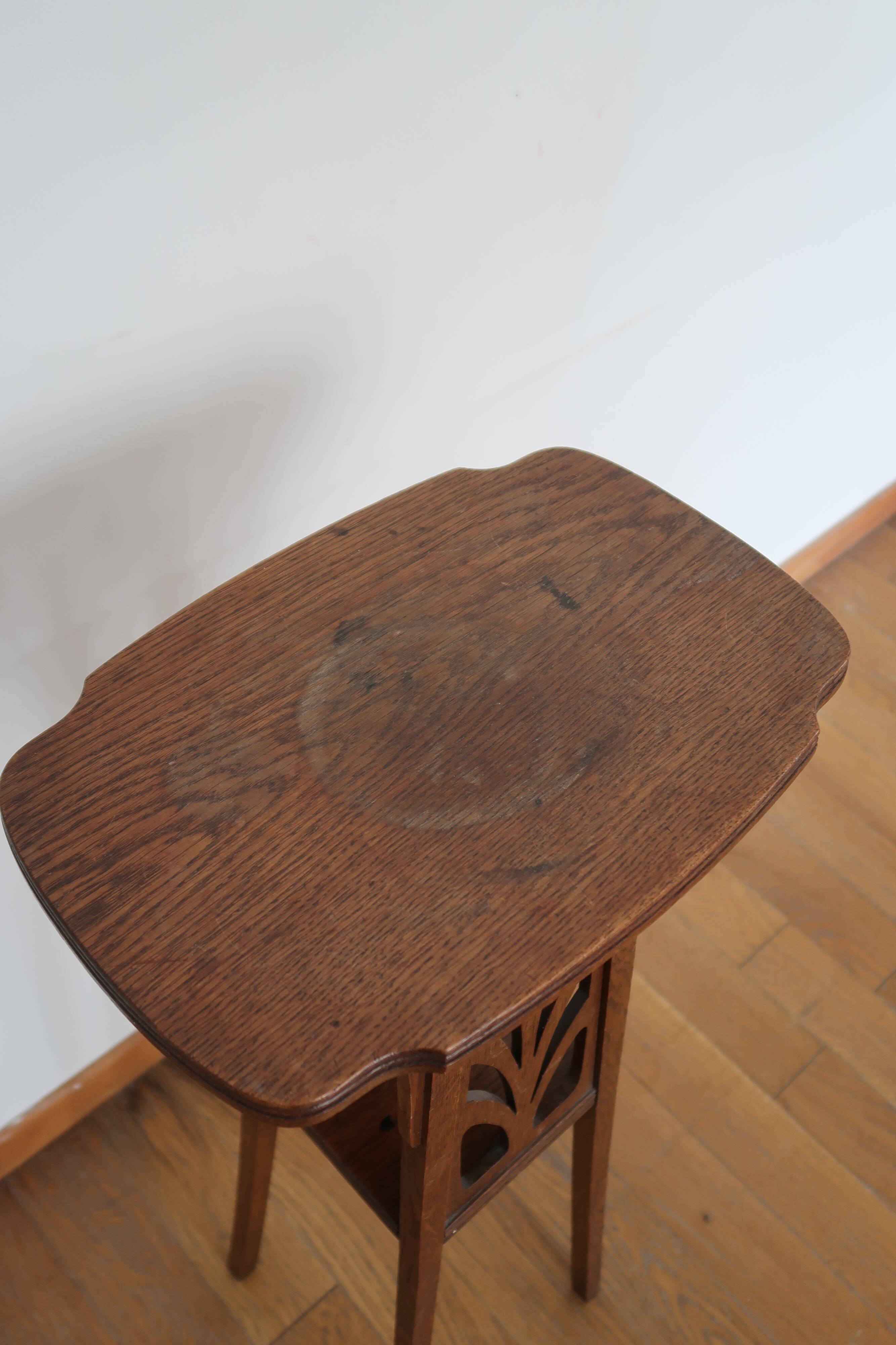 Art Deco wooden plant holder