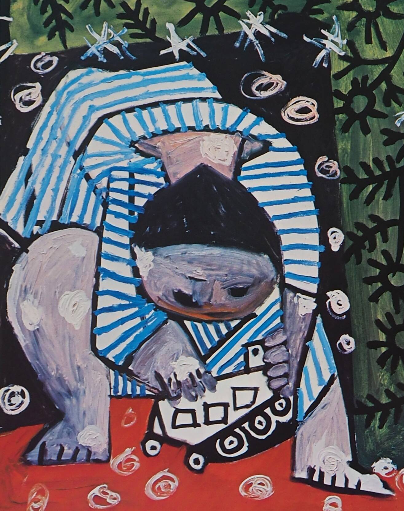Pablo picasso - claude in a sailor shirt, 1981, original vintage poster
