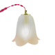 Walking lamp or suspension opaque globe shape of Art Deco flower