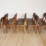Vintage STOL Kamnik Dining Chair: 1970s Yugoslavian Mid-Century Leather Bis