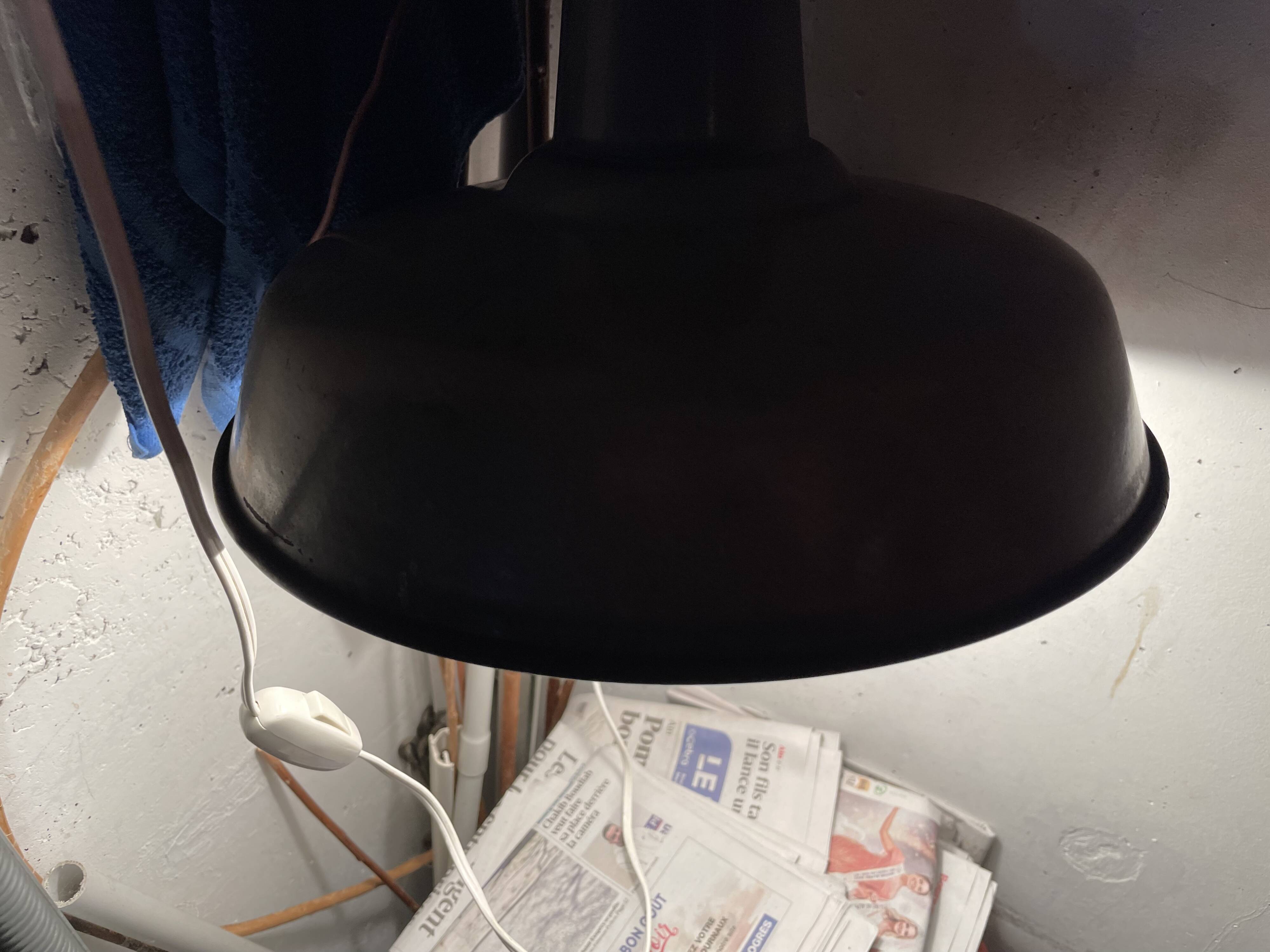 Industrial pendant light from the 50s